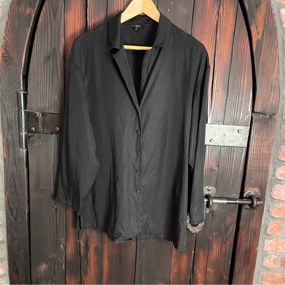 COS black button front blouse 40